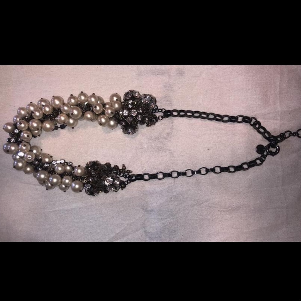 J Crew Twisted Crystal/Bead Necklace